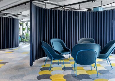 De Worm akusztikai elválasztó és bútor